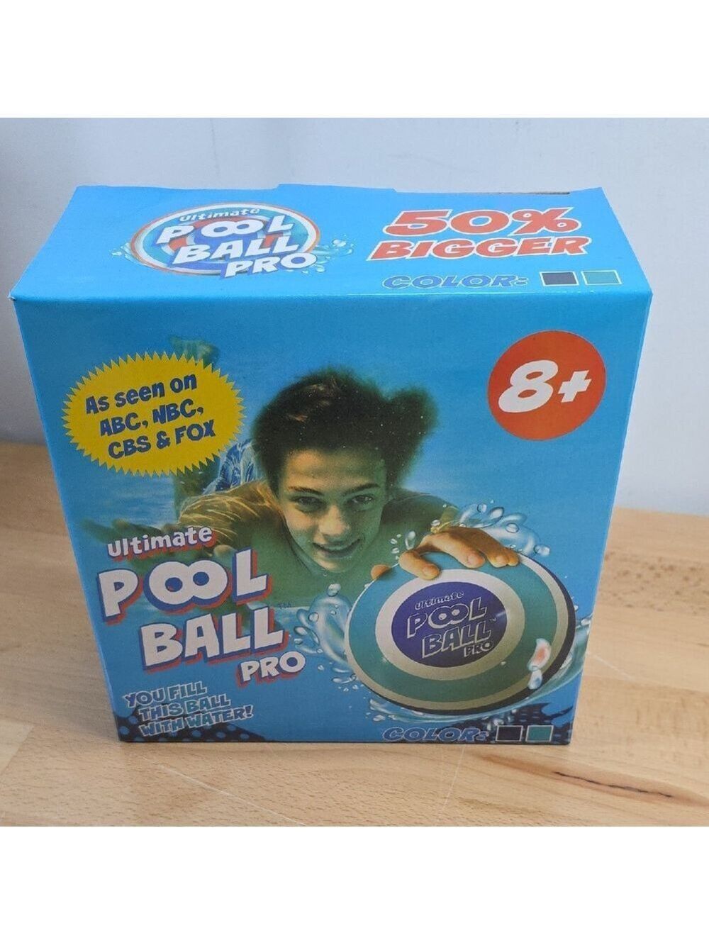 pool ball pro light blue and dark fill with water
